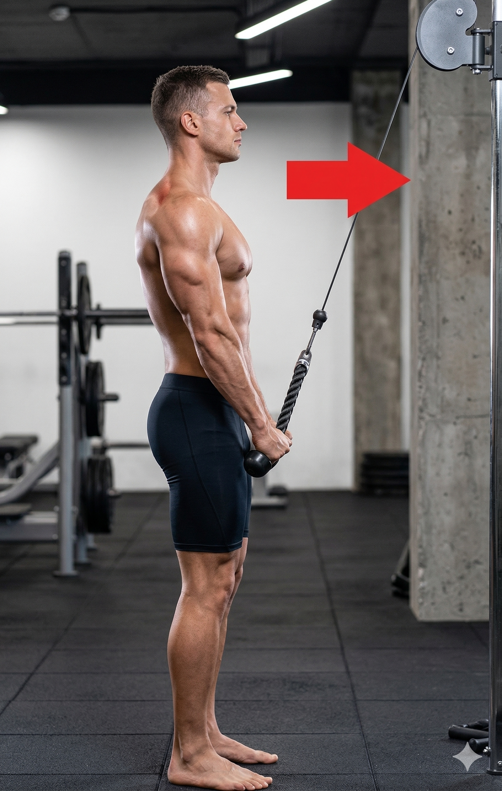 광배근 긴장 자세