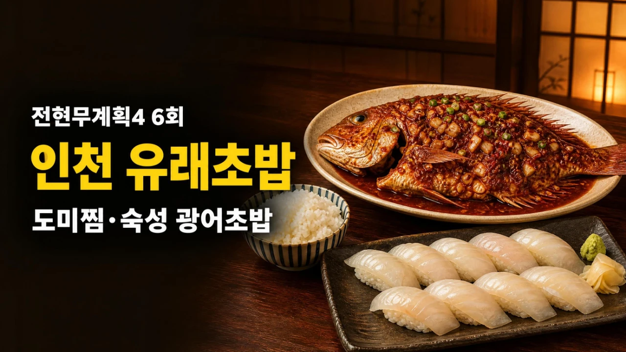 전현무계획4 6회 인천 유래초밥 도미찜과 숙성 광어초밥 대표 이미지
