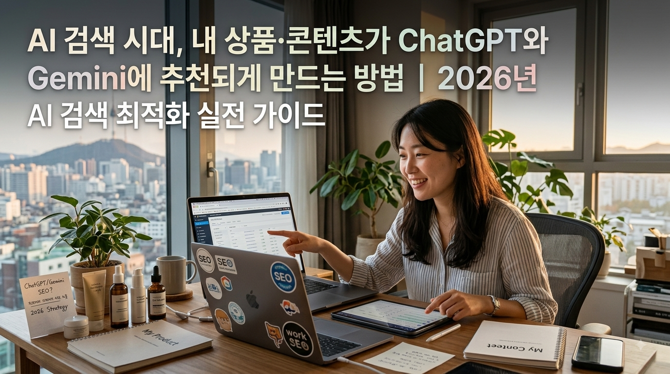 AI 검색 시대, 내 상품, 콘텐츠가 ChatGPT와 Gemini에 추천되게 만드는 방법 ❘ 2026년 AI 검색 최적화 실전 가이드