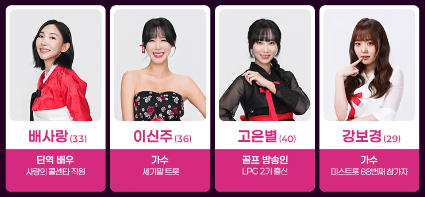 미스트롯4 본선진출자 상세 정보