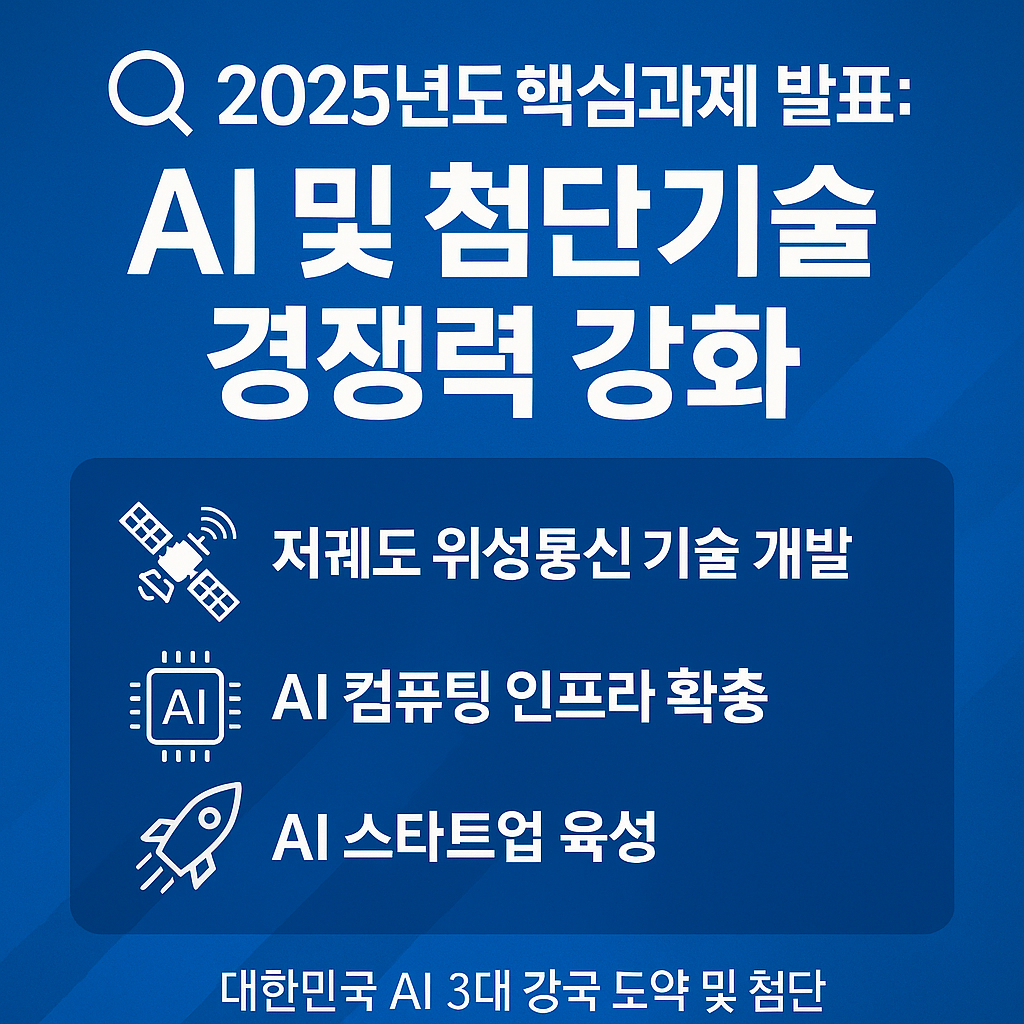 과기정통부 2025 핵심과제 발표! AI와 위성통신으로 미래를 선점하라