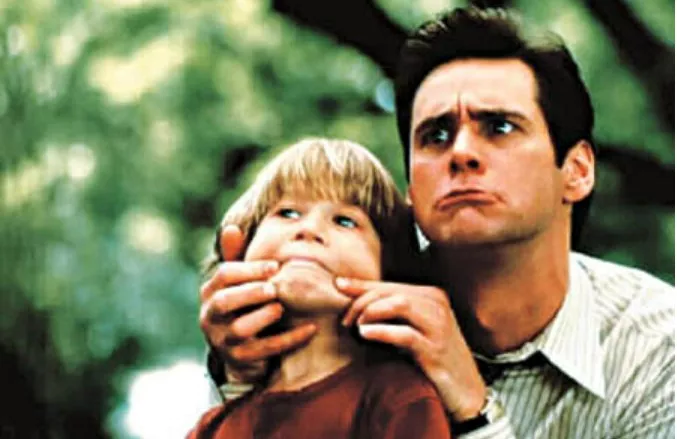 아들과 함께한 짐캐리