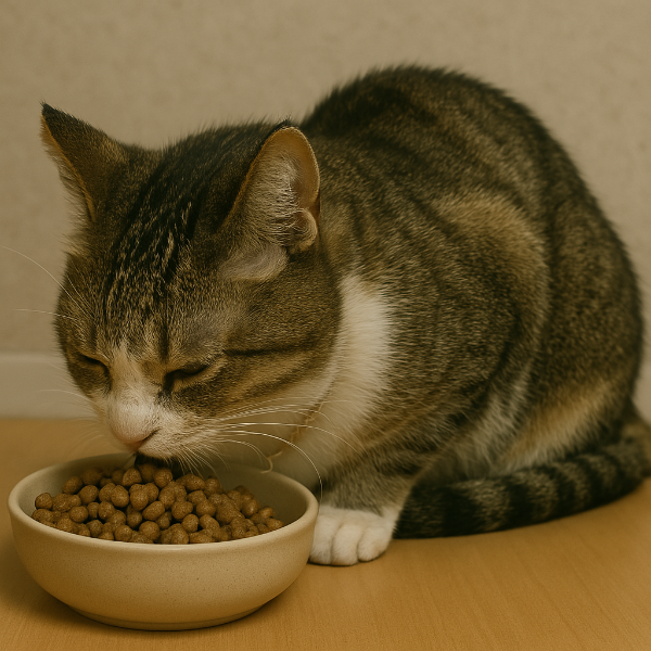 사료먹는 고양이