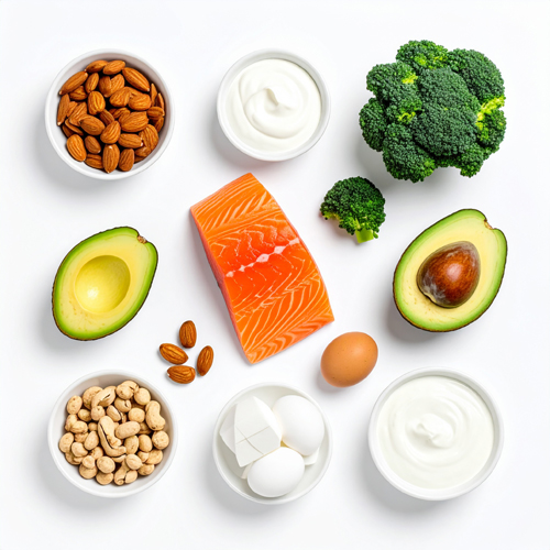 닭가슴살, 두부, 연어, 단백질 쉐이크