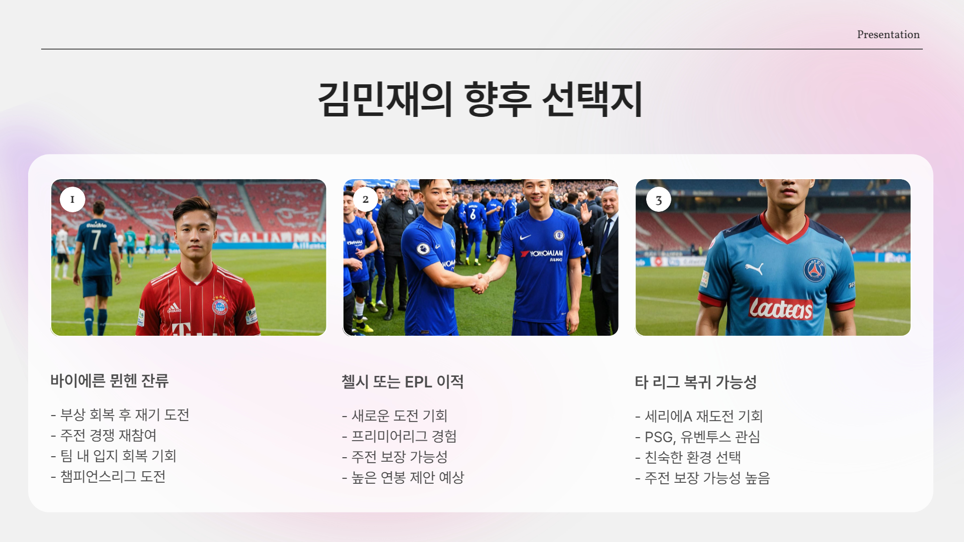 김민재의 향후 선택지는?