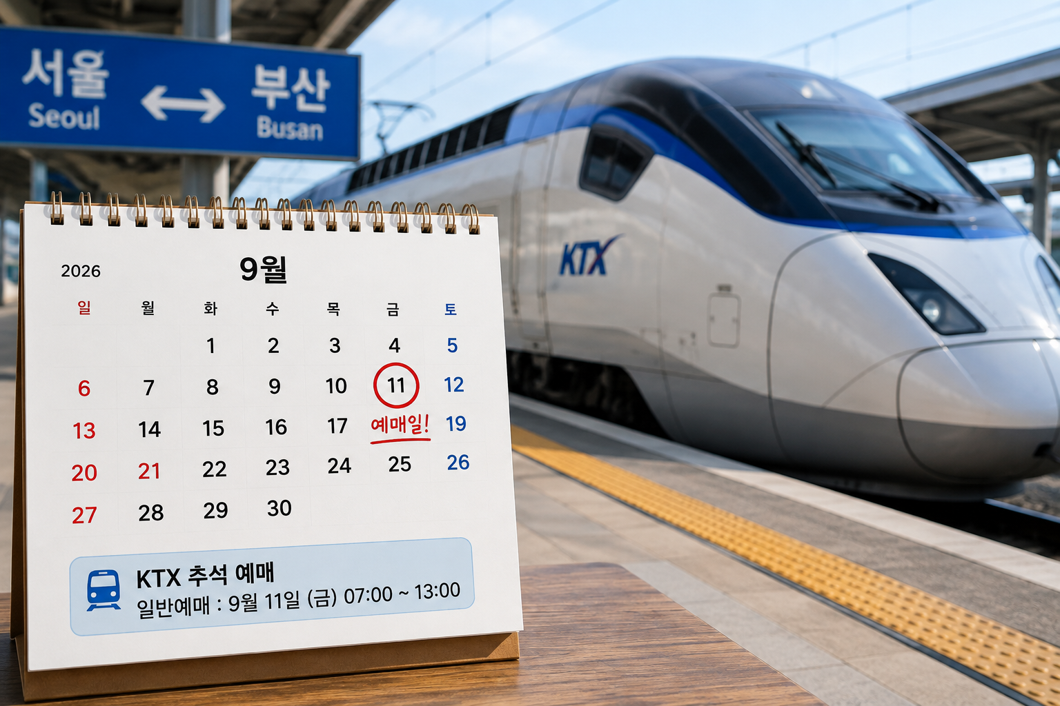 2026 추석 서울 부산 KTX 예매 일정｜날짜&middot;시간 총정리