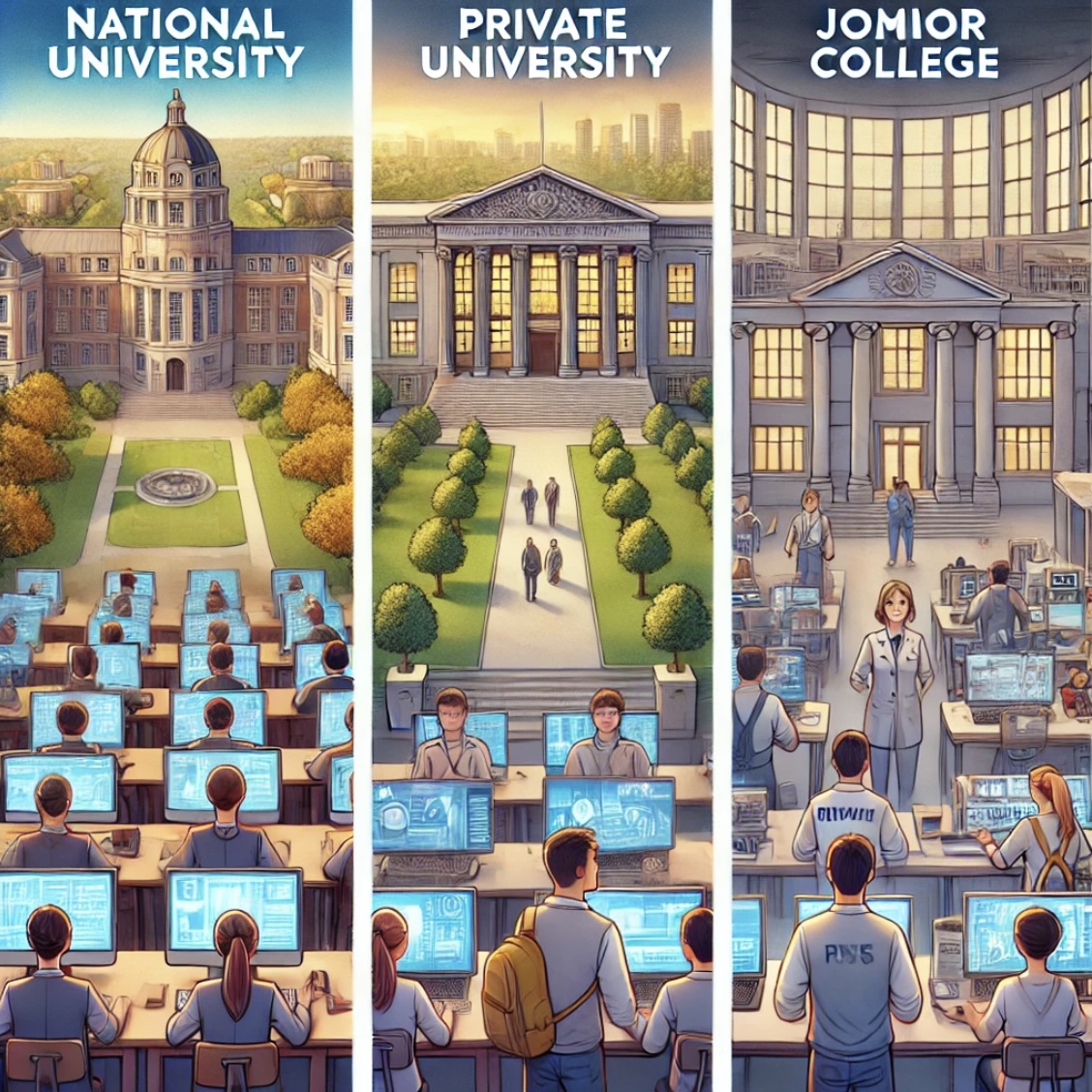 국립vs사립vs전문대