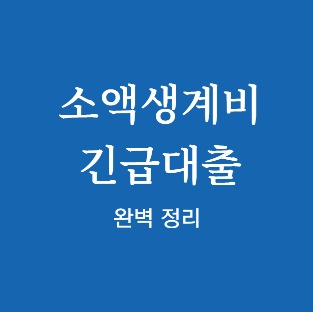 소액생계비 긴급대출