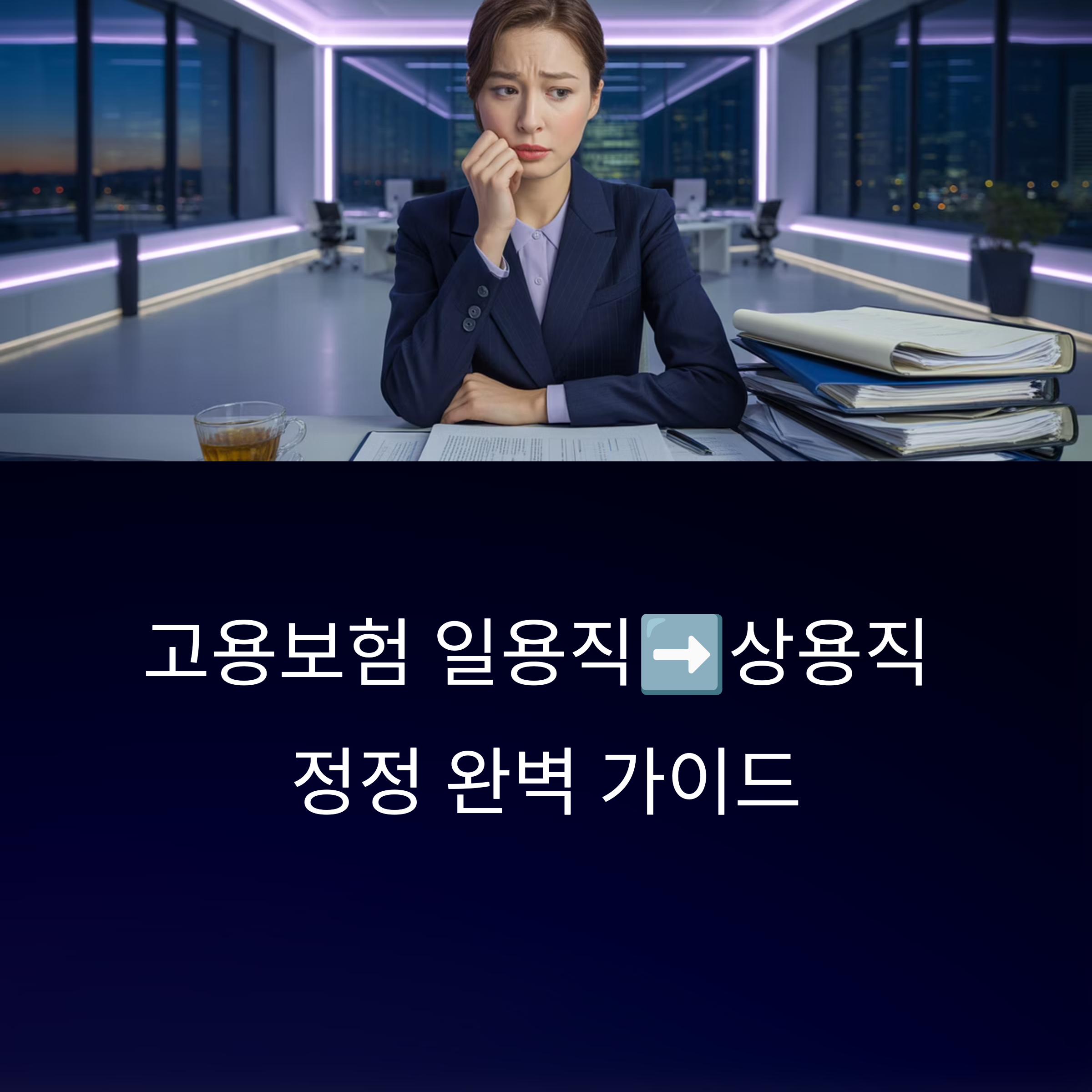 고용보험 일용직에서 상용직으로 정정