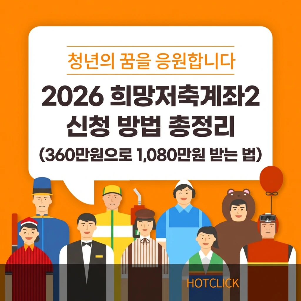 2026 희망저축계좌2 신청 방법 총정리 (360만원으로 1,080만원 받는 법)