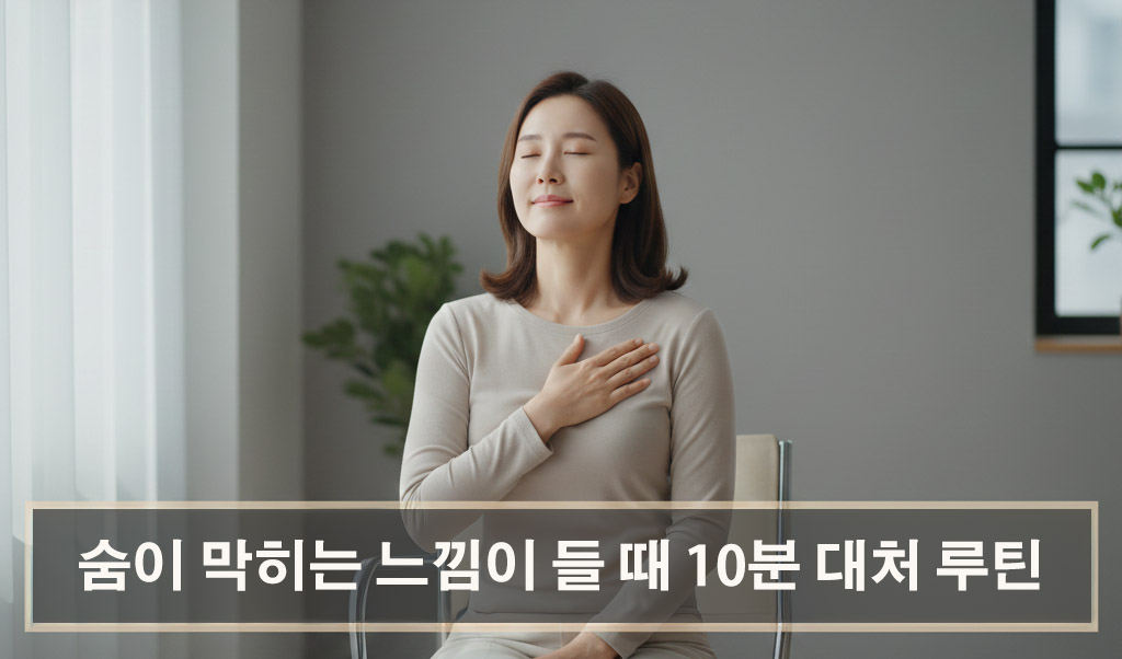 숨이 막히는 느낌이 들 때 10분 대처 루틴