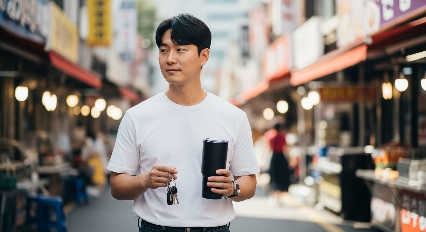 물병 들고 외출 준비