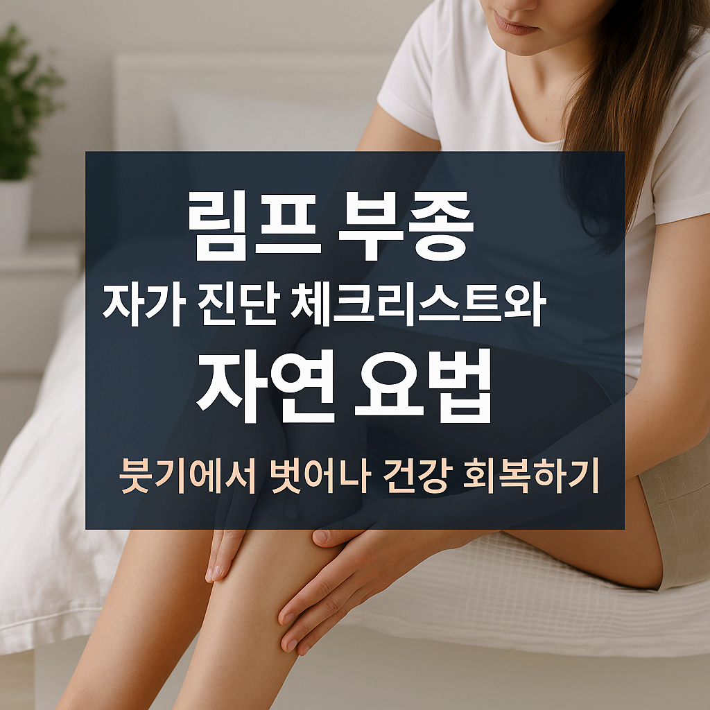 림프 부종 자가 진단 체크리스트와 자연 요법
