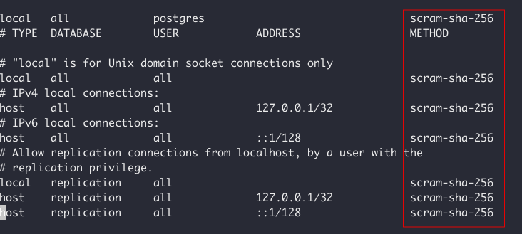 4. pg_hba.conf 파일 수정