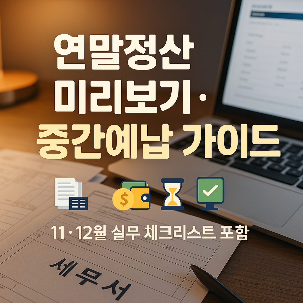 연말정산 미리보기 &amp; 중간예납 완전정복 &ndash; 실무자 필수 가이드!