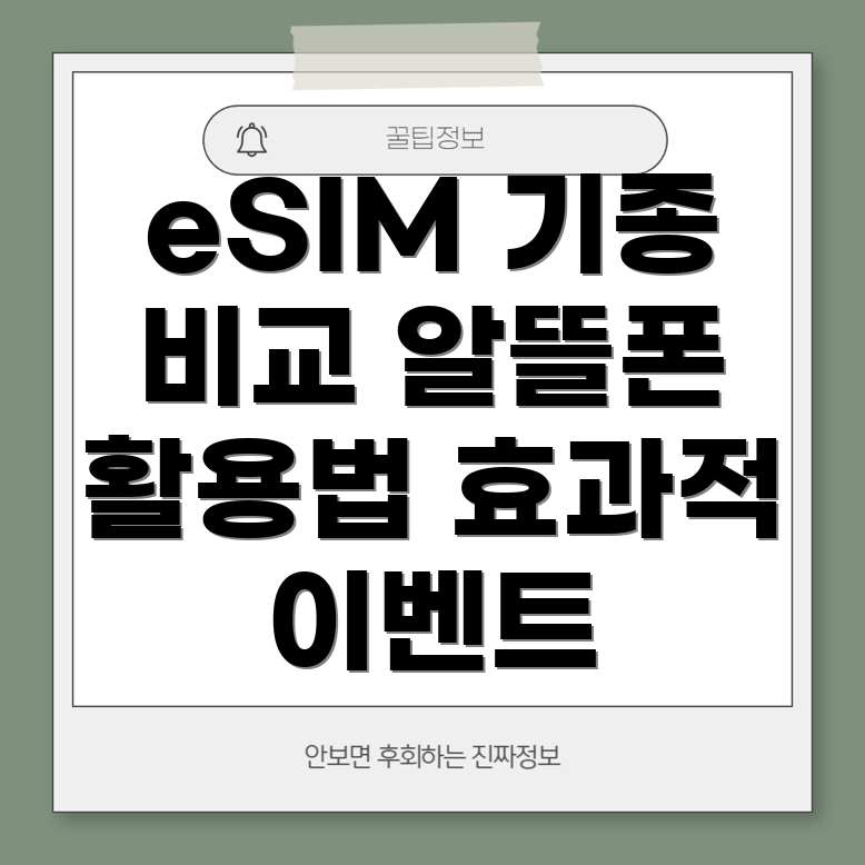 갤럭시 eSIM 요금제 비교