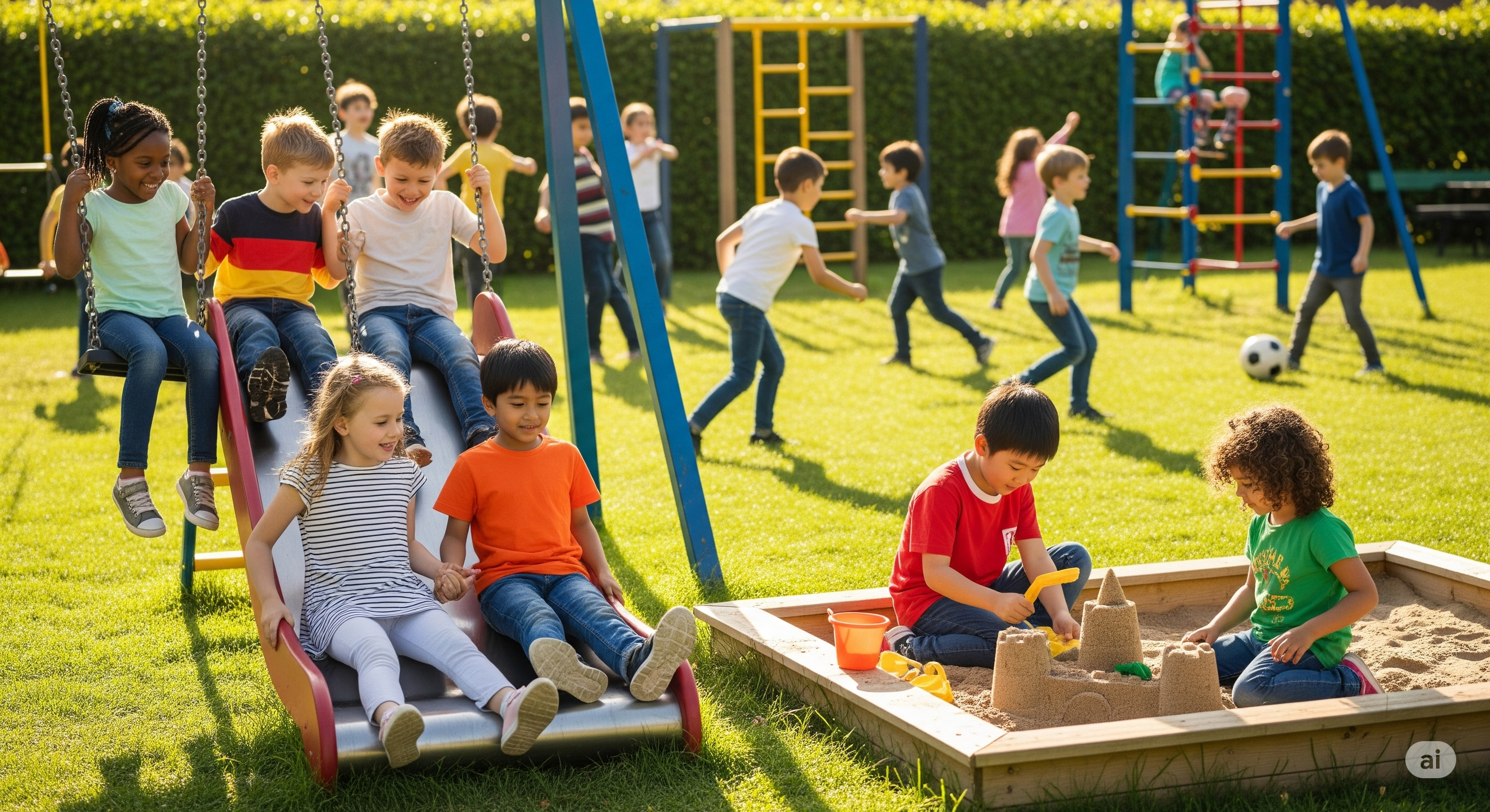 다문화 아이들이 어울려 놀고 있는 이미지