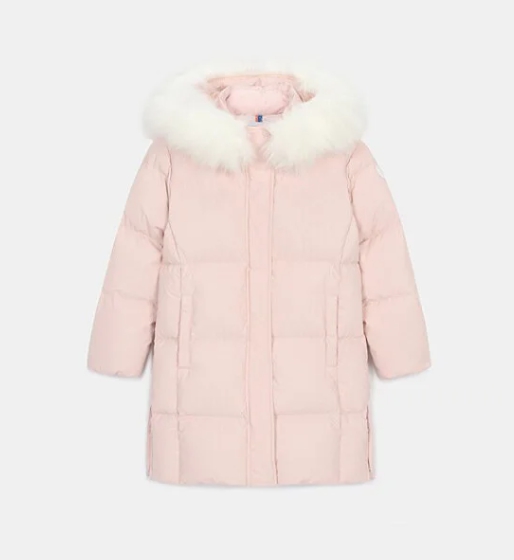 네파키즈 엘리트 여아덕다우자켓 그레이쉬핑크