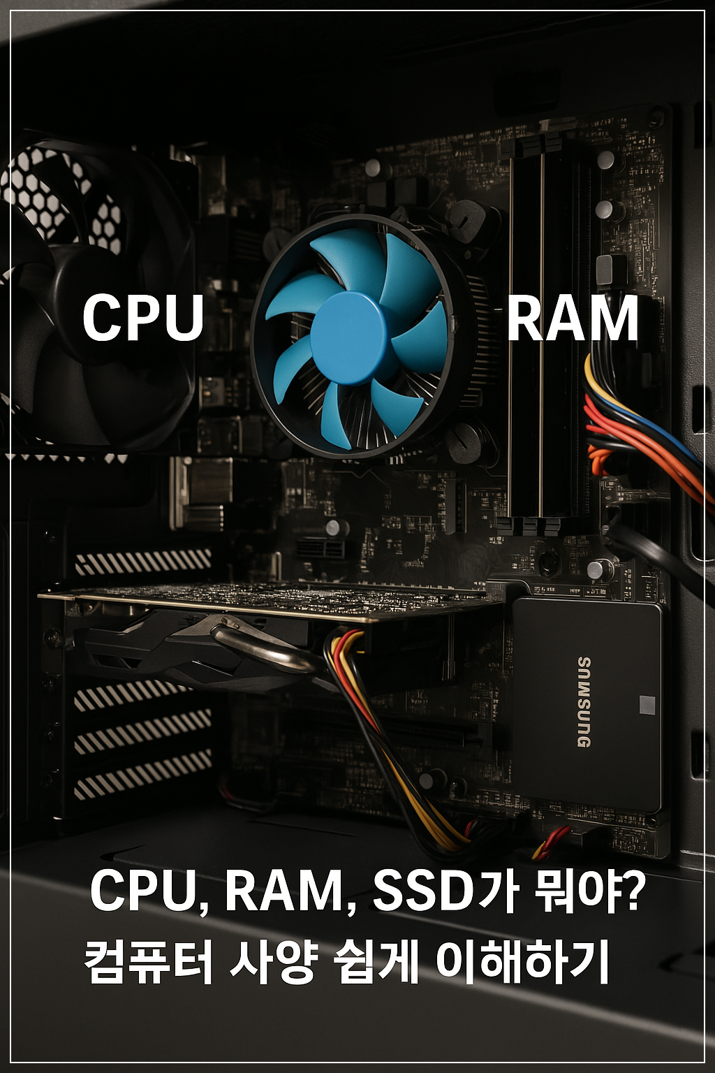 데스크탑 컴퓨터 내부 사진