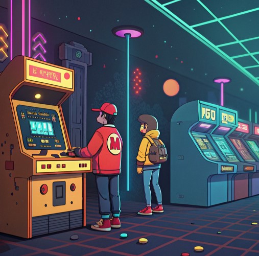 Arcade Classics 게임하는 친구들