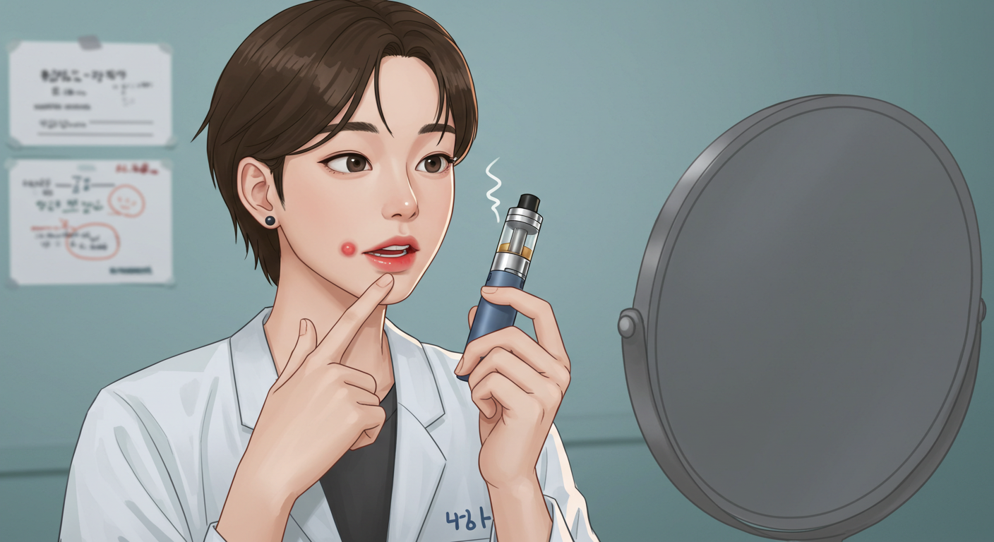 전자담배, 구내염, 액상 성분