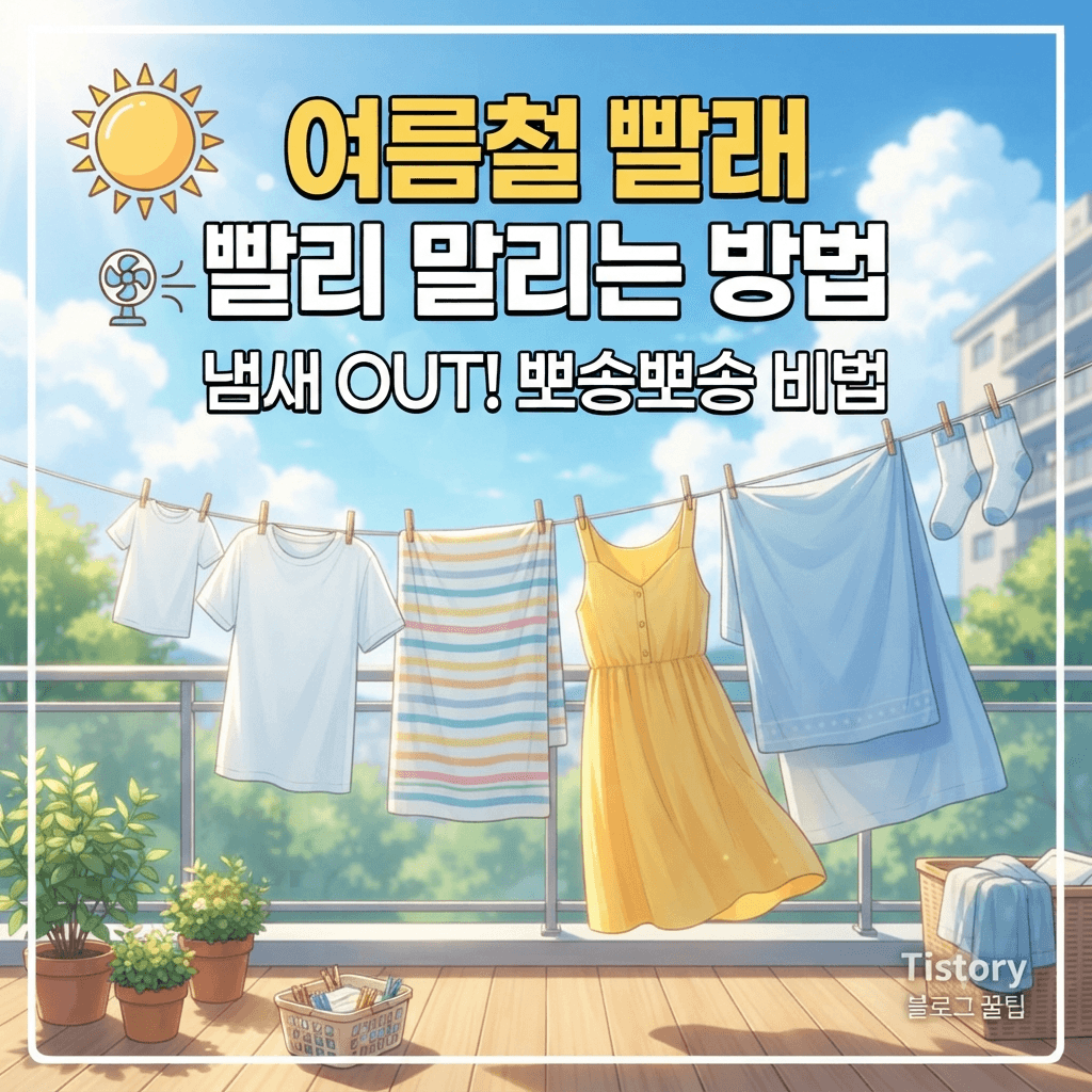 여름철 빨래 빨리 말리는 방법(냄새 없애기, 빨리 말리기)