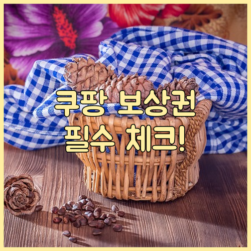 쿠팡 보상 이용권 사용 전 꼭 확인해..