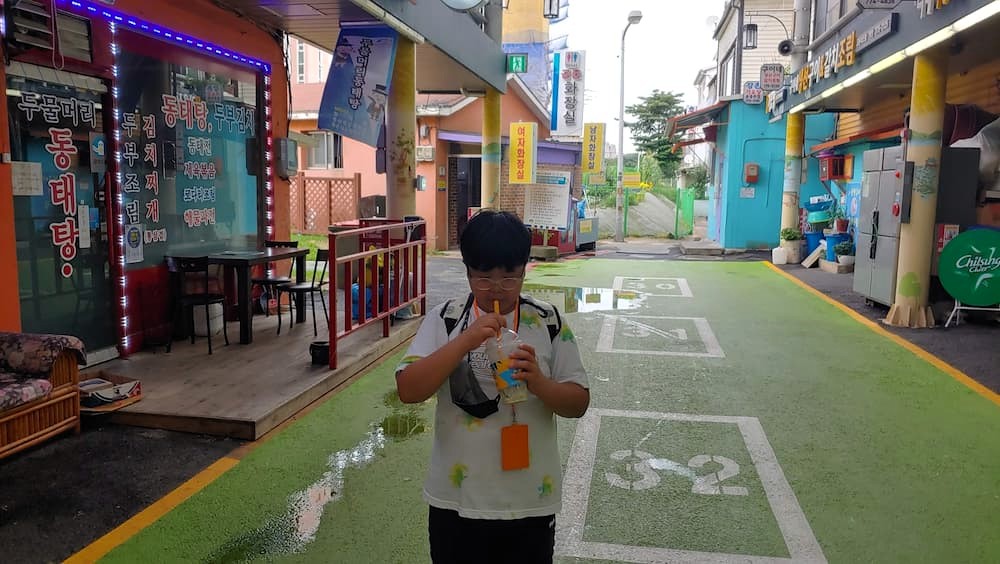 양수리 시장 식당 거리 족발집과 먹거리 골목 분위기