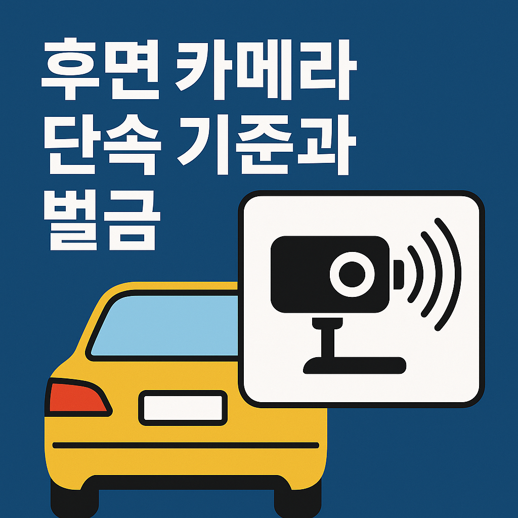 후면 카메라 단속 기준 및 벌금 상세 내용