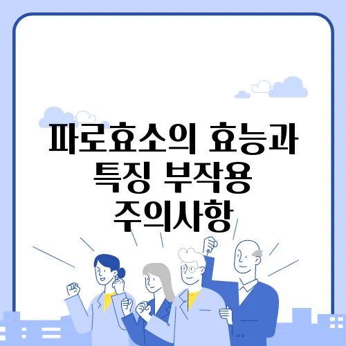 파로효소의 효능과 특징 부작용 주의사항