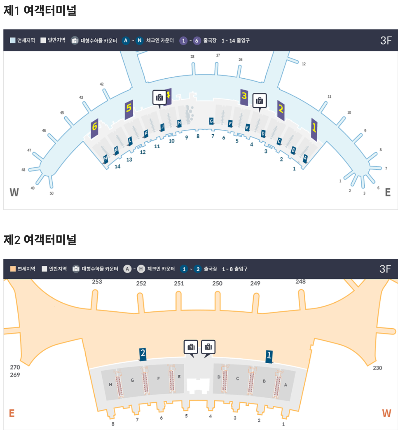 대형 수하물 카운터(큰 짐 부치는 곳)