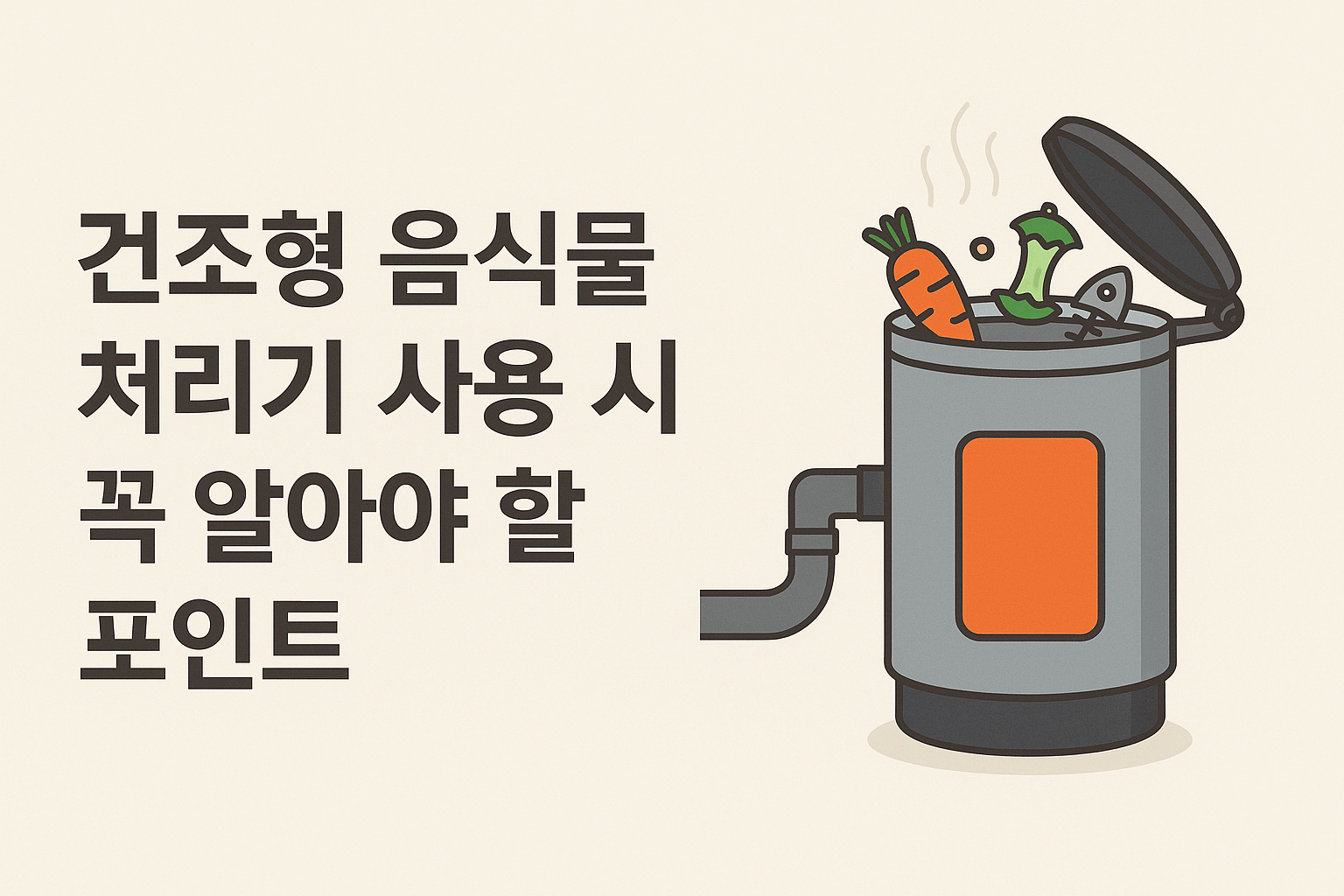 건조형 음식물 처리기 사용 시 오래쓰는 핵심 10가지 팁