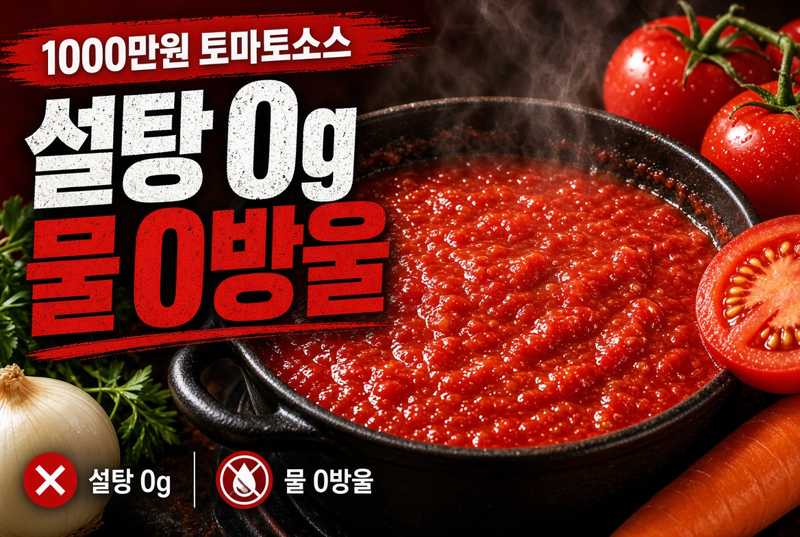 설탕 0g 물 0방울, 1000만원 주고 배운 대용량 토마토소스 레시피