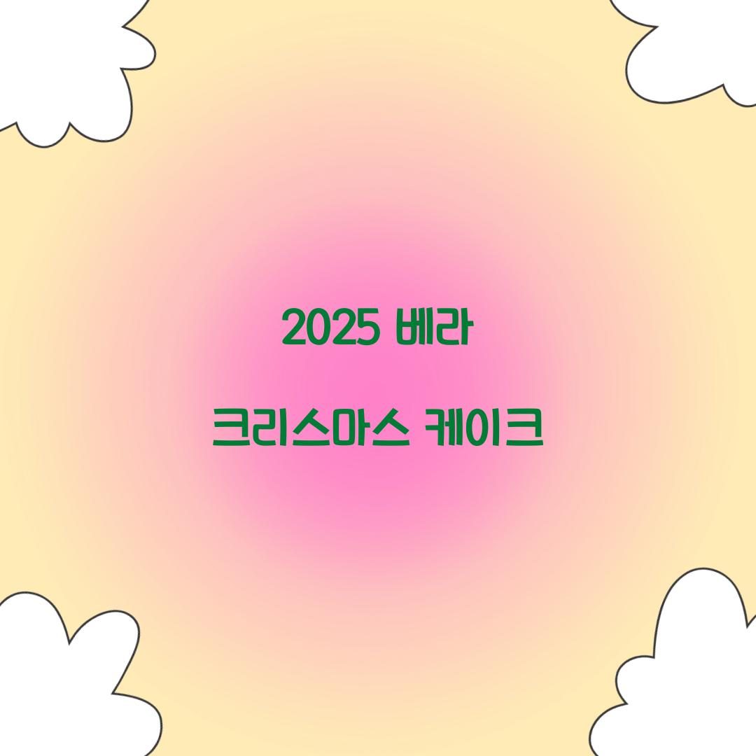 2025 베라 크리스마스 케이크