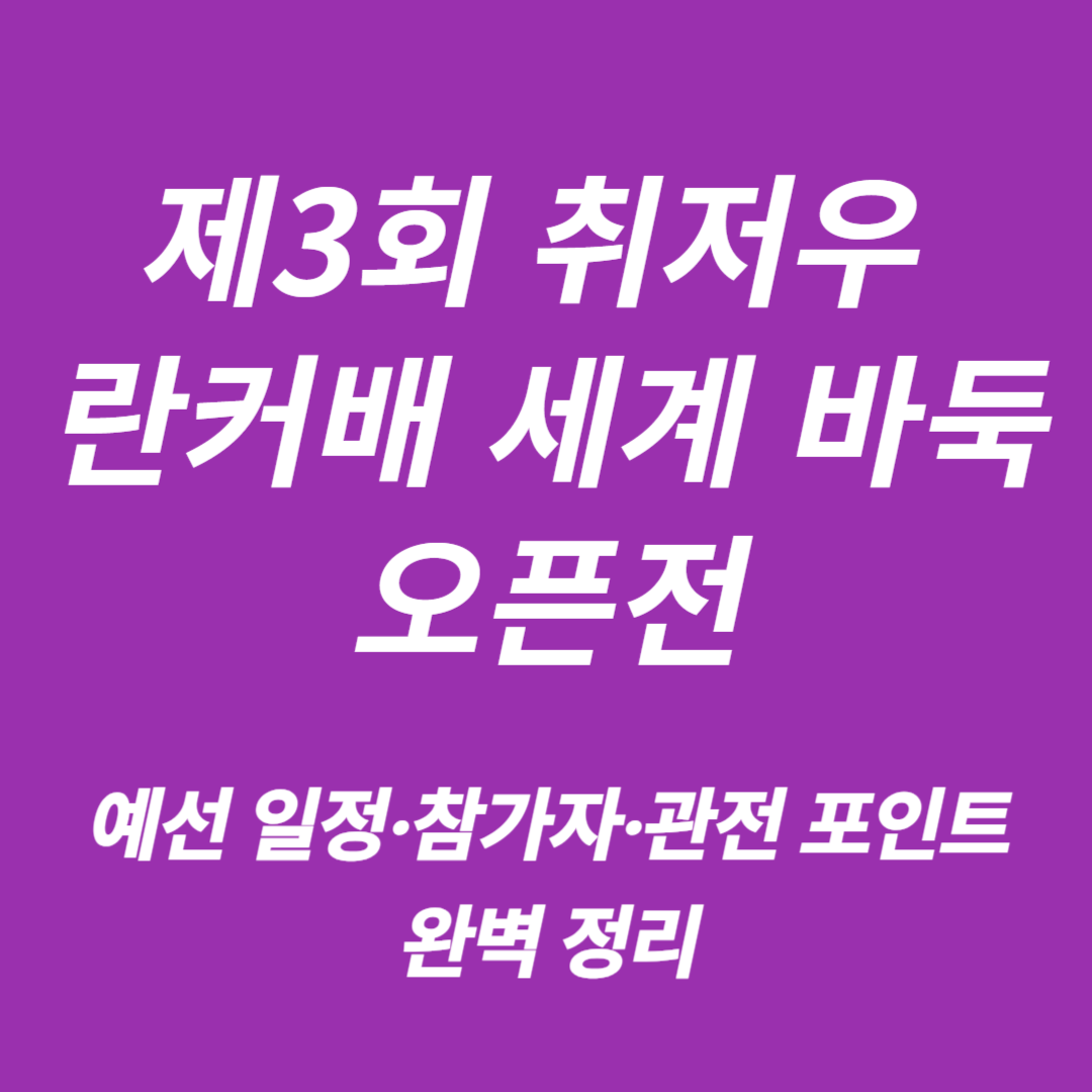 제3회 취저우 란커배 세계 바둑 오픈전