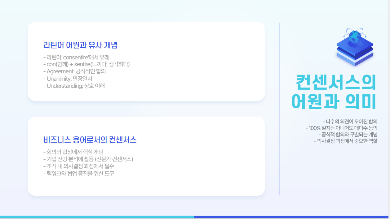 컨센서스의 어원과 의미