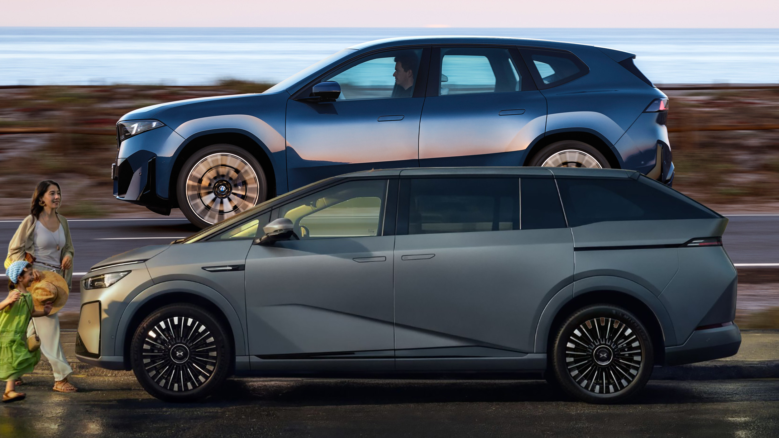 BMW iX3 EV, EV 범위 테스트, Norwegia 전기차 테스트 - BMW iX3 50 xDrive 주행 모습