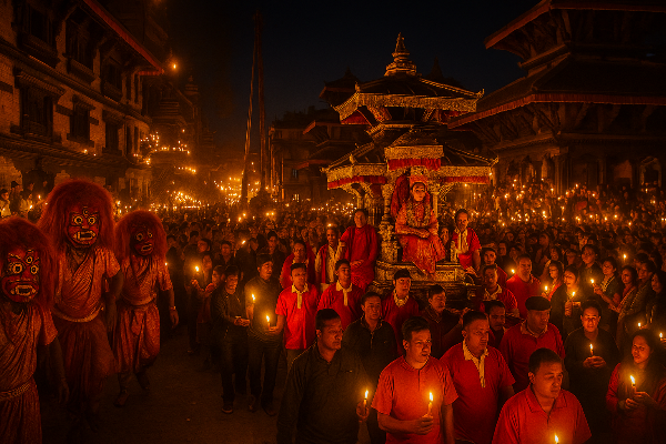 네팔 인드라 자트라 축제 관련 사진
