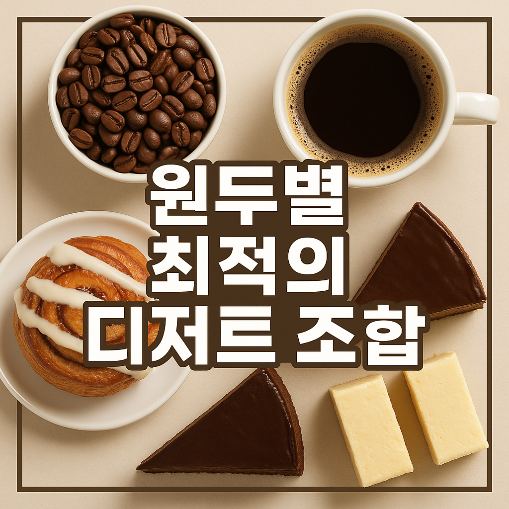 원두별 최적의 디저트 조합
