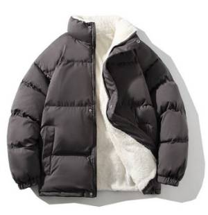 에이프릴랩스 남성 오버핏 후리스 퍼 안감 패딩 숏패딩 점퍼