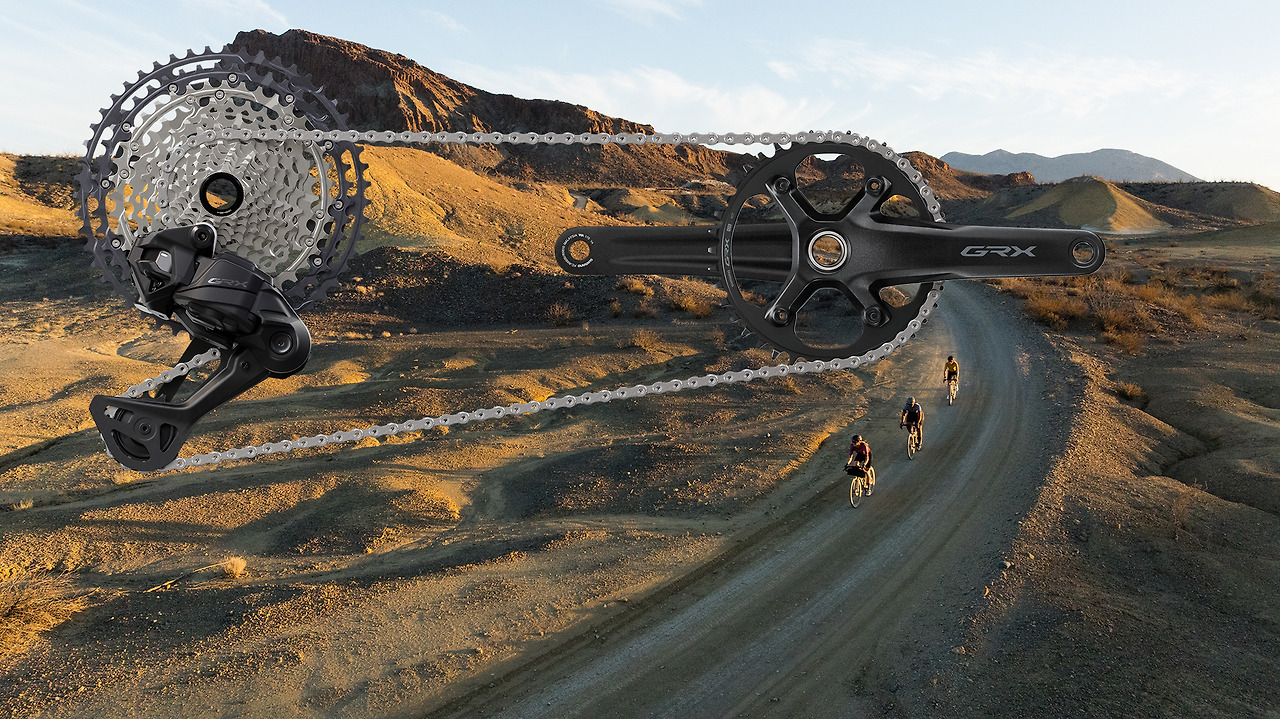 시마노 GRX RX717 무선 1x12단 Di2 그래블 구동계 발표 이미지