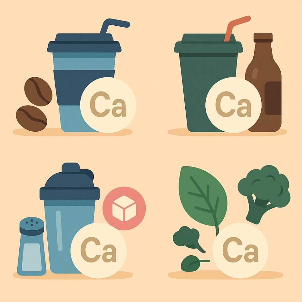 칼슘과 관련된 음식들 사진