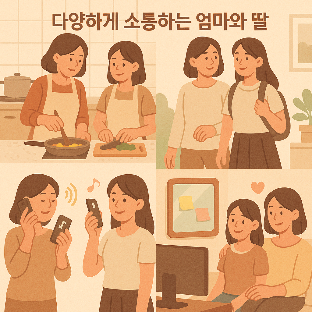다양하게 소통하는 엄마와딸
