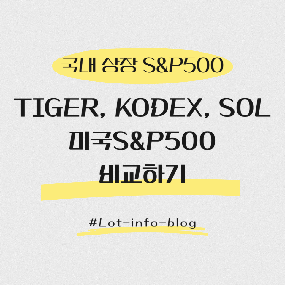 국내 상장 S&amp;P500 ETF
