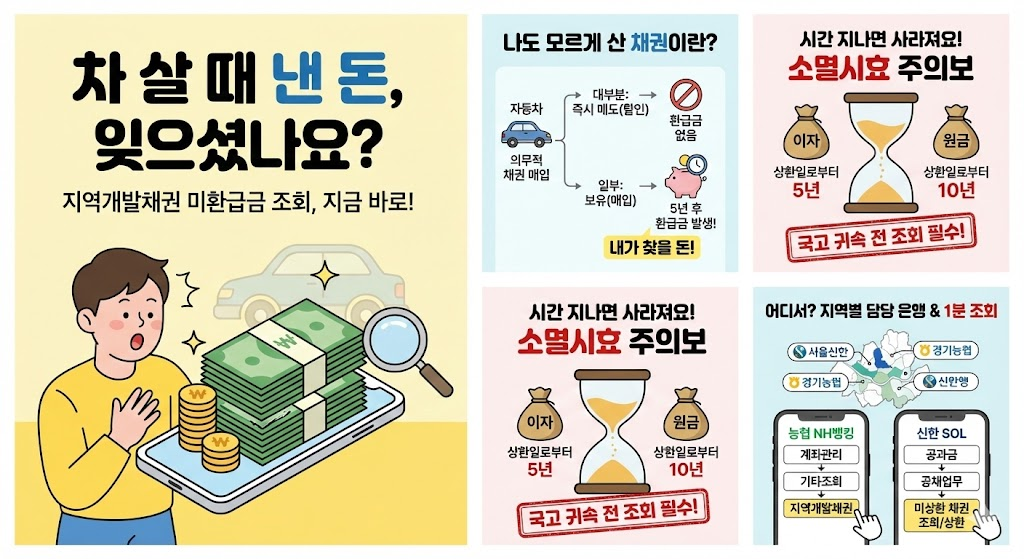 지역개발채권 미환급금 조회