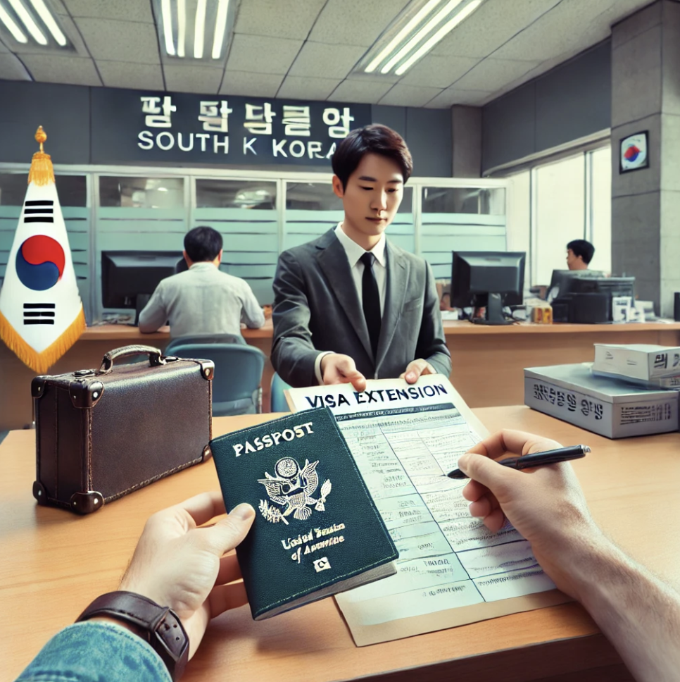 비자 연장 신청 장면