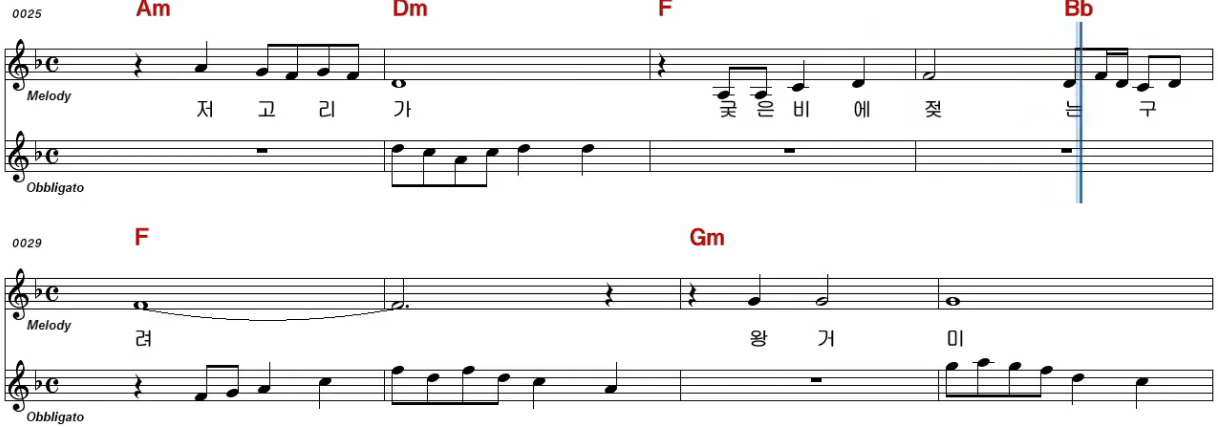여운(박재홍) - 울고 넘는 박달재 악보