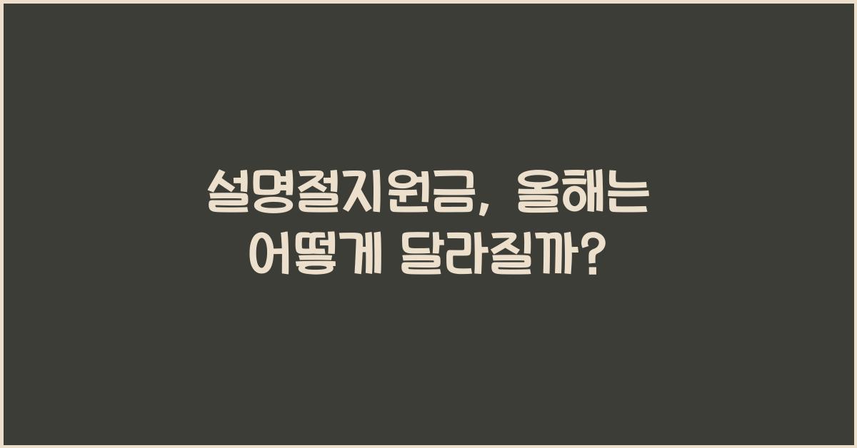 설명절지원금