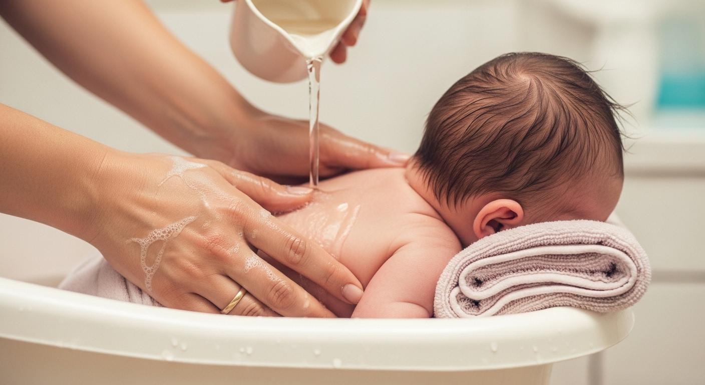 신생아 씻기는법