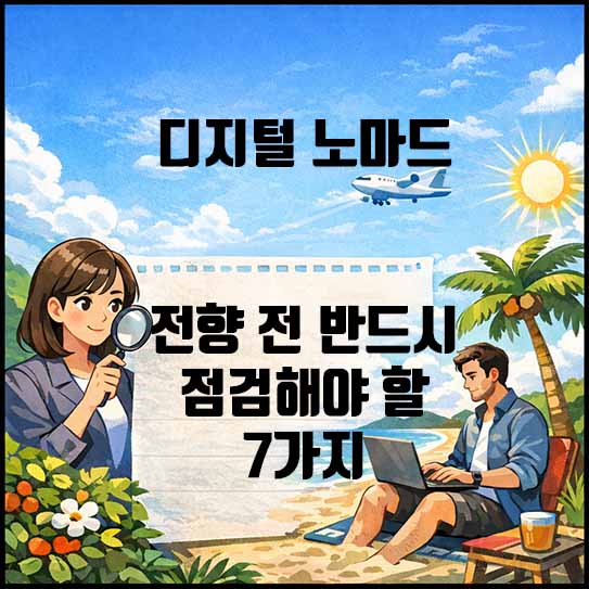 디지털 노마드 전향 전 반드시 점검해야 할 7가지
